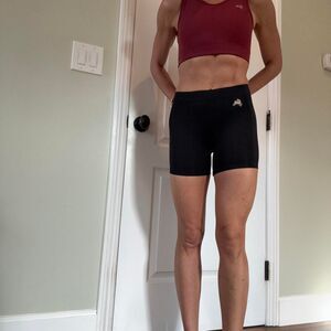 Tracksmith Women's Black and Burgundy Shorts